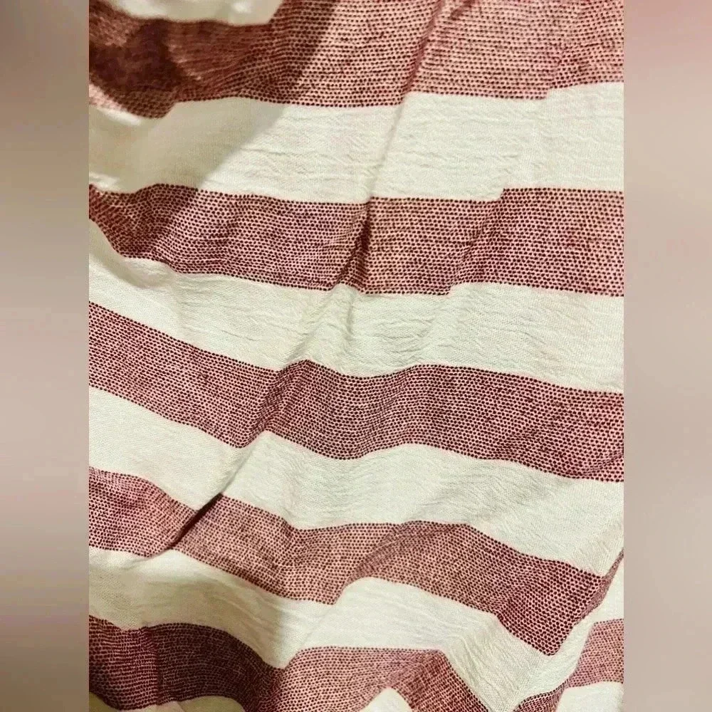 Fantastic Fawn Pink White Stripe One-Shoulder Dress